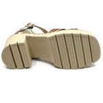 Softwaves sandaal biege raffia 8.96.09